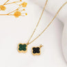 Collier Réversible Vert & Noir – Acier Titane Doré "Melania" Mara Bijoux