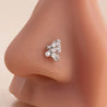 Piercing Nez Papillon Argenté – Perle Blanche – Acier Inoxydable, Tige en L + Écrin Offert "Abelle Argenté" - Mara Bijoux