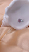 Piercing Nez Fleur Argenté – Zircons Roses + Écrin Offert "Camélia Argenté" - Mara Bijoux