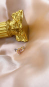 Piercing Nez Fleur Dorée – Zircons Roses & Écrin Offert "Camélia Doré" - Mara Bijoux