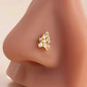Piercing Nez Papillon Doré Volant – Perle Blanche – Acier Inoxydable, Tige en L + Écrin Offert "Abelle Doré" - Mara Bijoux