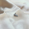 Piercing Nez Fleur Longue Argenté – Zircons Blancs – Acier Inoxydable, Tige en L + Écrin Offert "Lili Argenté" - Mara Bijoux