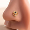 Piercing Nez Doré Étoile & Strass Violet – Écrin Offert "Rina Doré" - Mara Bijoux