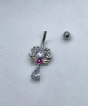 Piercing Nombril Cœur & Ailes – Féminin & Raffiné "Ange Argenté" - Mara Bijoux