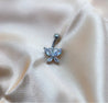 Piercing Nombril Papillon Argenté – Zircons Sertis – Acier Inoxydable + Écrin Offert "Tentation Argenté" - Mara Bijoux