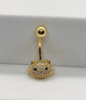 Piercing Nombril Hello Kitty Doré – Strass & Acier Inoxydable "Hello Kitty" - Mara Bijoux